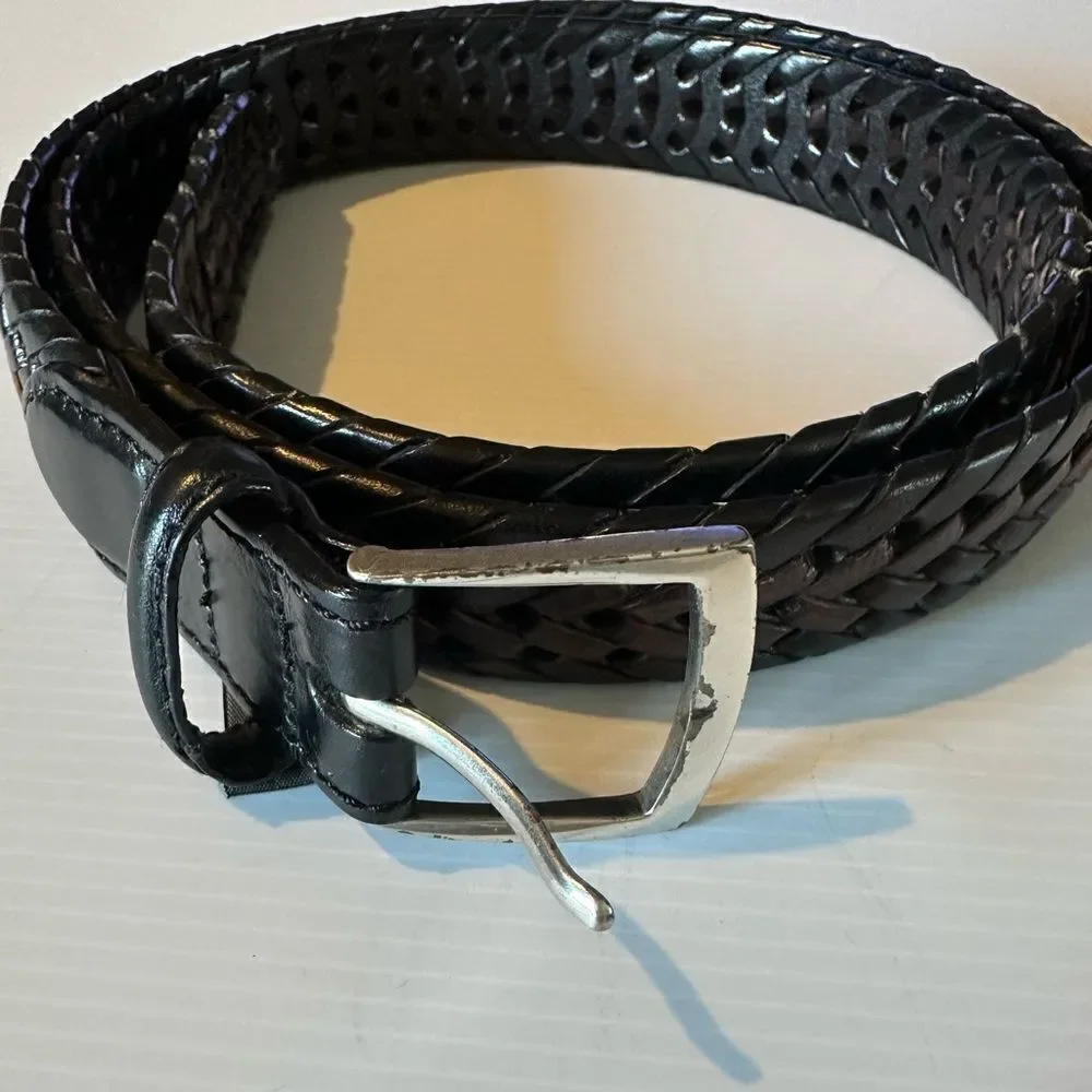 Vintage Brighton Braided Leather Belt Rustic size 42